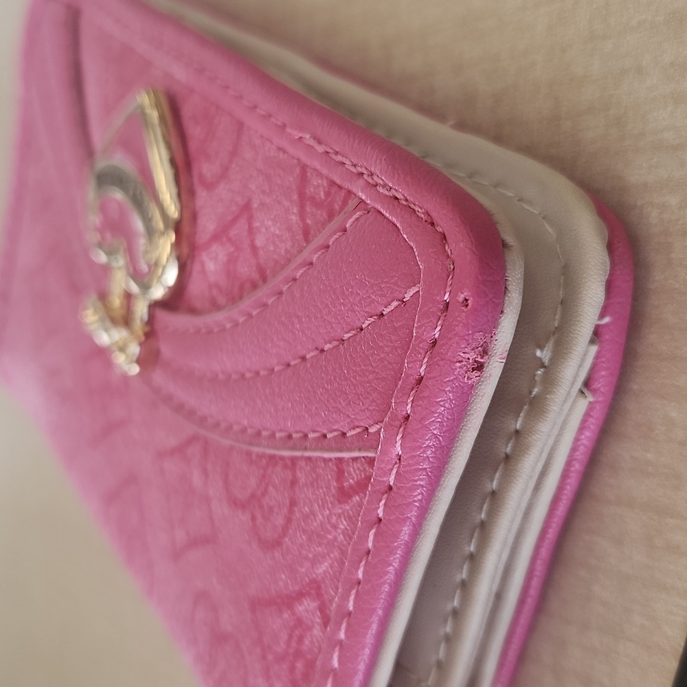 Juicy Couture Pink Heart Charm Wallet Small Cards And Money Organazer Logo Case - Picture 4 of 13
